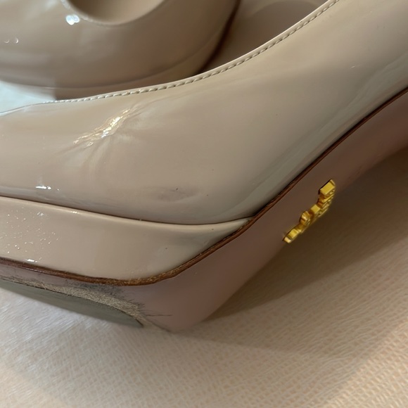 PRADA Pumps size 39.5 Calzature Donna, Vernice Basic, Cipria/Nude - Picture 15 of 17